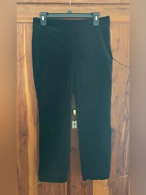 Vintage Talbots Women’s Black Velvet Side-Zip Pants Size 2
